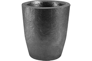 Nelyrho #2-2.6kg Premium Black Graphite Crucible, Silicon Carbide Clay Furnace Cup for Melting Casting Refining Aluminum, Gold, Silver, Copper, Brass, Withstand High Temperature 1800℃/3272℉