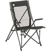 Coleman Comfortsmart Portable Suspension Chair with Drink Holder | Comfortable Bungee Suspension, Cooling Mesh Back, Padded Arms, 300 lb Capacity, Great for Camping, Tailgating, Beach