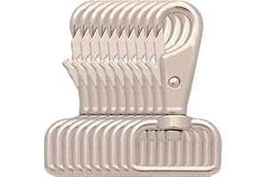 BIKICOCO 1'' Swivel Trigger Tilt & Bump Thumb Knob Bolt Snap Hook Lobster Clasp for Dog Leash Collar, Webbing, Silver - Pack of 10