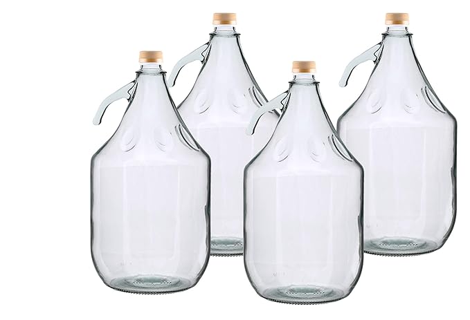 SET 16tlg FLASCHE GÄRBALLON + STOPFEN + GÄRRÖHRCHEN + SCHRAUBVERSCHLUSS 5L BDG5Z