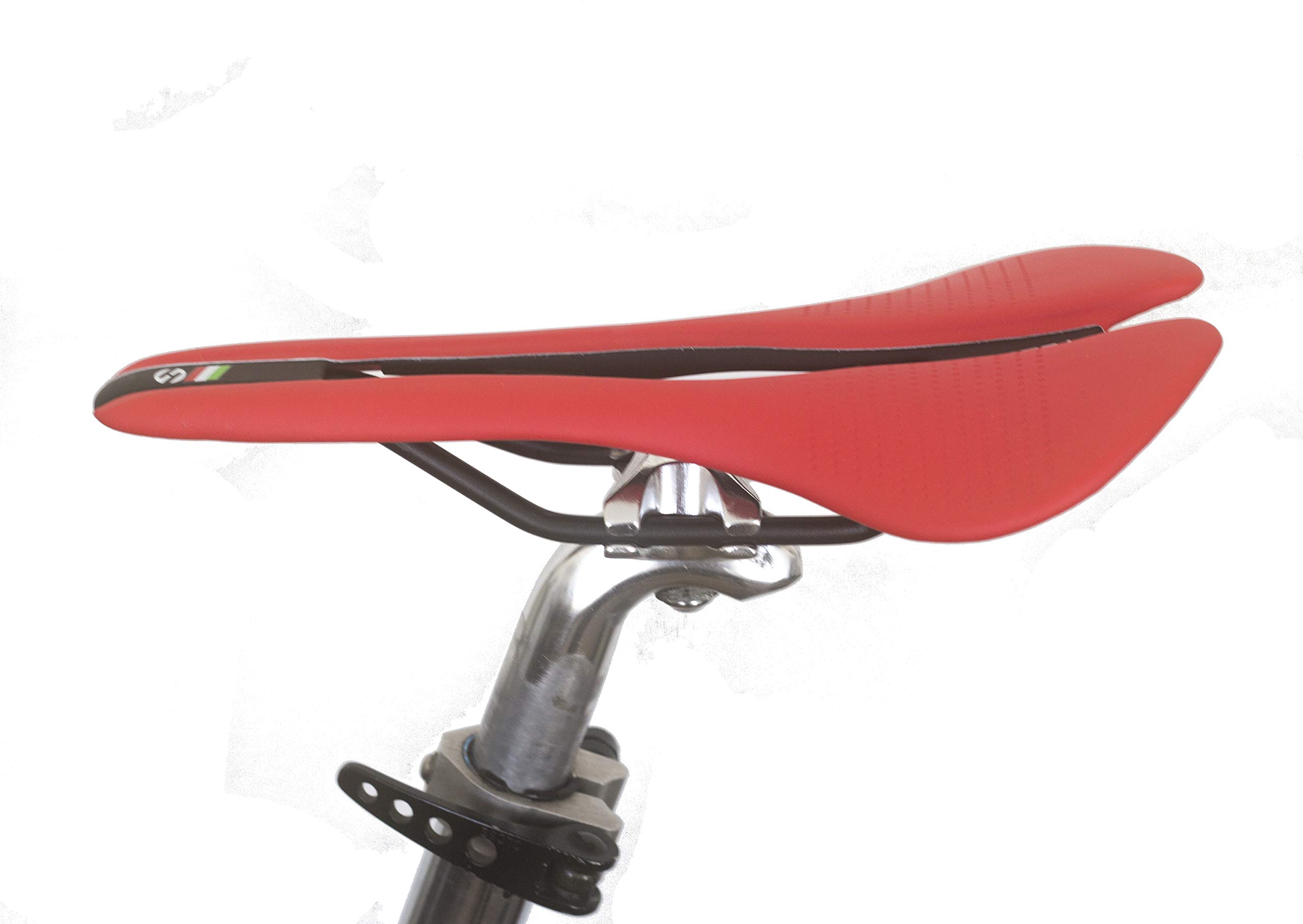 Lightweight Saddle for BROMPTON (145 grams less than the standard Brompton saddle) Red