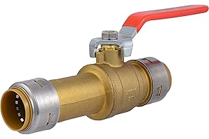 SharkBite Max 1 x 1 Inch Push-to-Connect Slip Ball Valve, Brass Plumbing Fitting, Copper, CPVC, UR24737