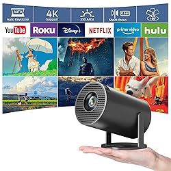[180°Adjustable Stand] Smart Mini Projector with