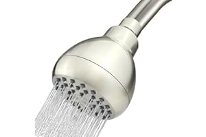 Eolax 3'' High Pressure Shower Head, Powerful Deluxe Bathroom Showerhead with Strong Spray, High Flow Fixed Showerheads for Luxury Shower Experience Even at Low Water Pressure (Brushed Nickel)