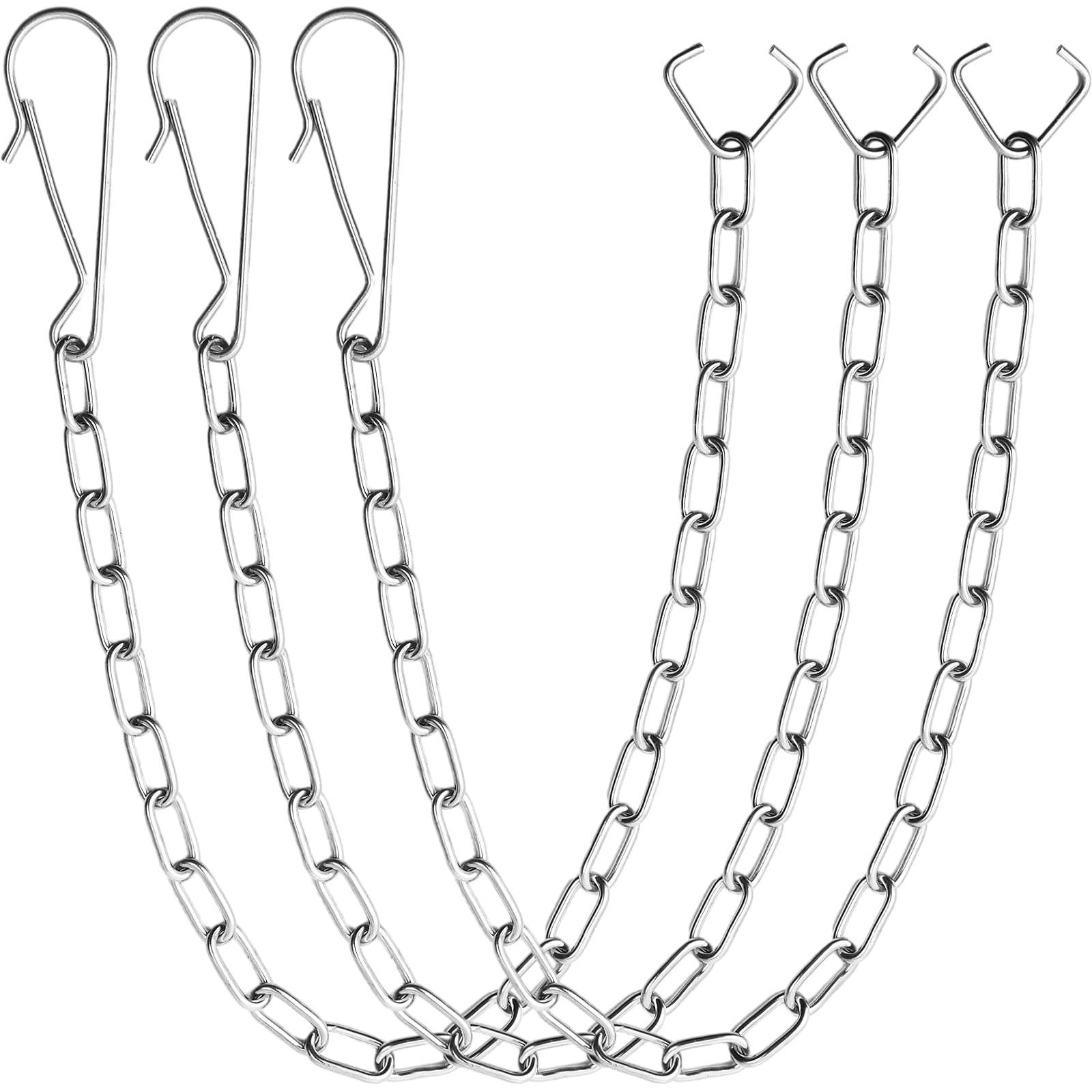 Photo 1 of 3-Pack Universal Toilet Flapper Chain Replacement Kit - Stainless Steel Lift Chain with Hook & Ring, Fits Most Toilet Tank Handles
