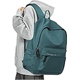 Small Peacock Blue School Backpack for Girls Women Waterproof High School Book Bag Cute Backpack for Men Teens Boys, Lightweight Simple Middle Schools Back Pack, Back to School Travel Daypack Gifts