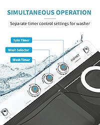 KUPPET Compact Twin Tub Portable Mini Washing