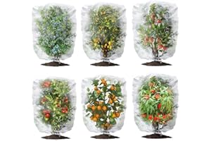 WOSCMI 3.9' x 4.6' Plant Covers from Insects for Blueberry Bushes Tomato Protection Netting Insect Netting Cover Bags with Drawstring Protective Bird Netting for Vegetables Fruits Trees