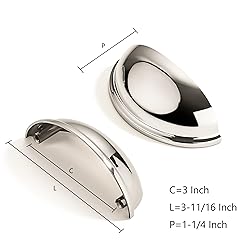 CABDM 10 Pack 3" Drawer Pulls Polished Nickel