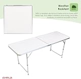 Oypla 6ft Folding Outdoor Work Table Lightweight Aluminium Frame view 5