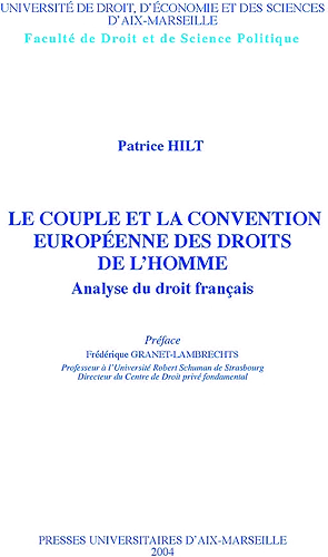 Download Le couple et la convention européenne des droits de l'homme: Analyse du droit français (Hors collection) PDF