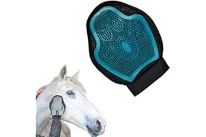 DHinkyoung Multifunctional Grooming Brush Glove, Breathable Hair Remover Mitt for Horses, Dogs, and Cats