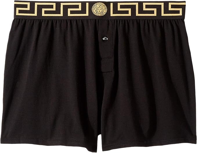 Versace, calzones bielástico de algodón para hombre, Black/Gold/Greek Key, 7: Amazon.com.mx: Ropa, Zapatos y Accesorios