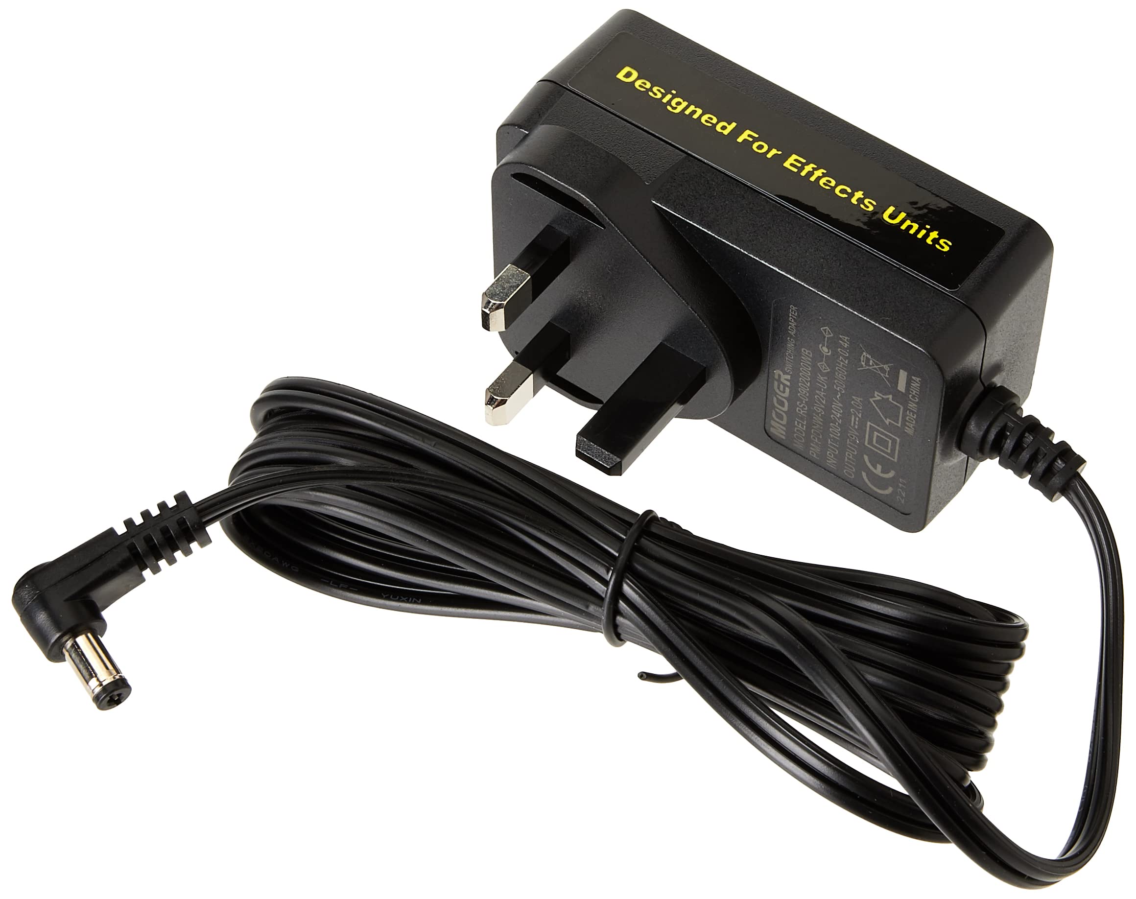 MOOER Wall Adapter Power Supply – 9 V DC) for Guitar, PDNW9V2AUK,Black