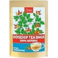 TeeLux Rose Hips Tea Bags, Premium Rosehip Herbal Tea, Fruity Flavor and Aroma, Caffeine-free, 100 Count