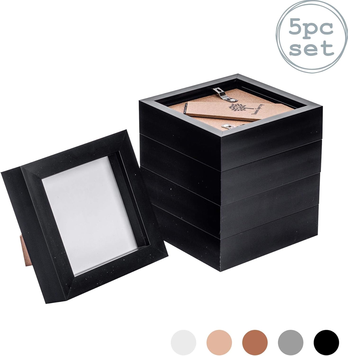 Nicola Spring 4x4 (10 x 10cm) Square Box Glass Photo Picture Frame