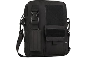 Wowelife Small Canvas Messenger Bag, Classic Vintage Black Shoulder bag, Small Tactical Bag Brown, Crossbody Casual Pack