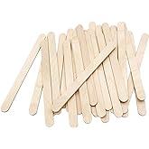 KTOJOY 200 Pcs Craft Sticks Ice Cream Sticks Natural Wood Popsicle Craft Sticks 4.5 inch Length Treat Sticks Ice Pop Sticks for DIY Crafts