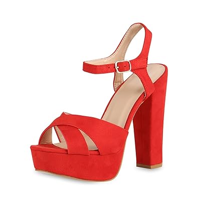 SCARPE VITA Damen Plateau Sandaletten mit Blockabsatz