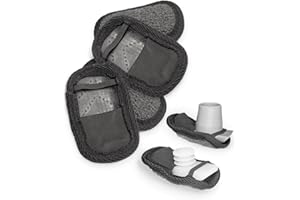 Ski Glide Covers for Walkers - Floor Protection, Seniors Medical Rollator Glider Accessories, Durable, Padded, 4 Black