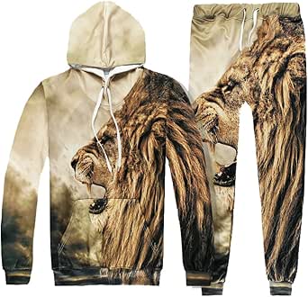 brown sweatpants and sweatshirts