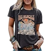 Christian T-Shirt Woman Jesus Faith Tshirts Bible Verse Shirts Casual Christians Inspirational Tee Tops