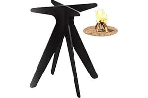 Mocomax Vertical Fire Pit Grate, Metal Portable Fire Place Log Grate, 12 Inch Firepit Top Section for Indoor, Outdoor Use, Low Smoke, High Heat