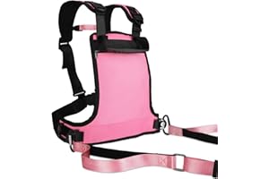 BOXOB Ski and Snowboard Harness for Kids, Kids Climbing Harness Ski Harness Vest& Leash for Toddler Snowboard Beginners, pink