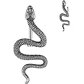 AccGin 14G Surgical Stainless Steel Dangle Belly Button Rings for Women Belly Ring Dangling Piercing Jewelry CZ Snake lizard Skull Spider bat Halloween Party Punk Rock