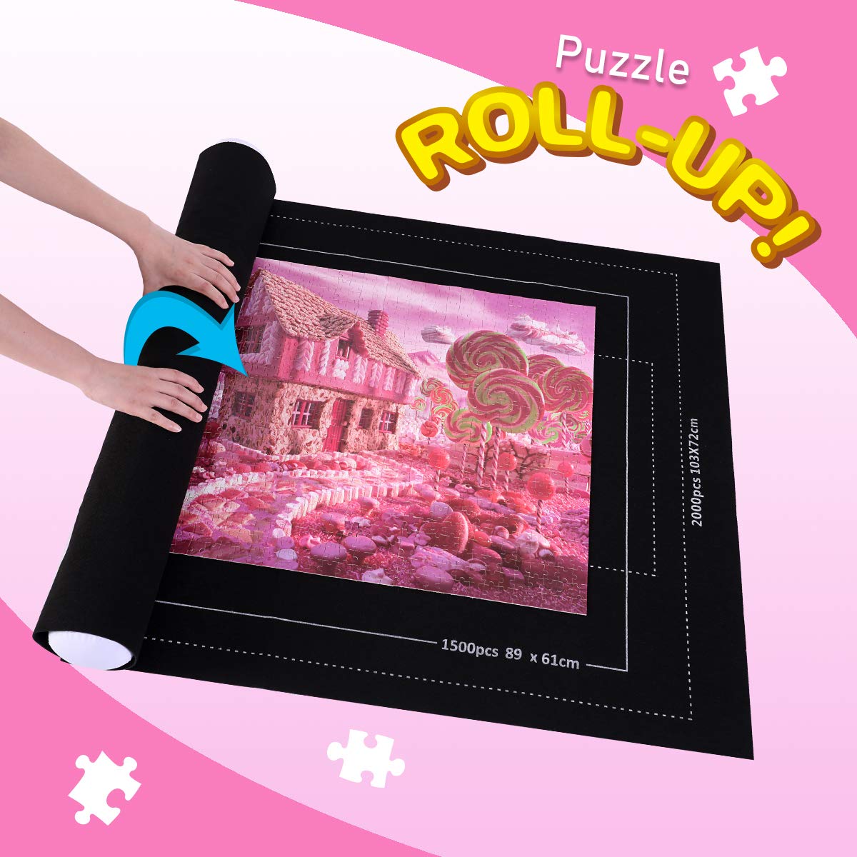 Mua Puzzle Roll Up Mat, Large Jigsaw Puzzles Mat Roll Up 2000 Pieces