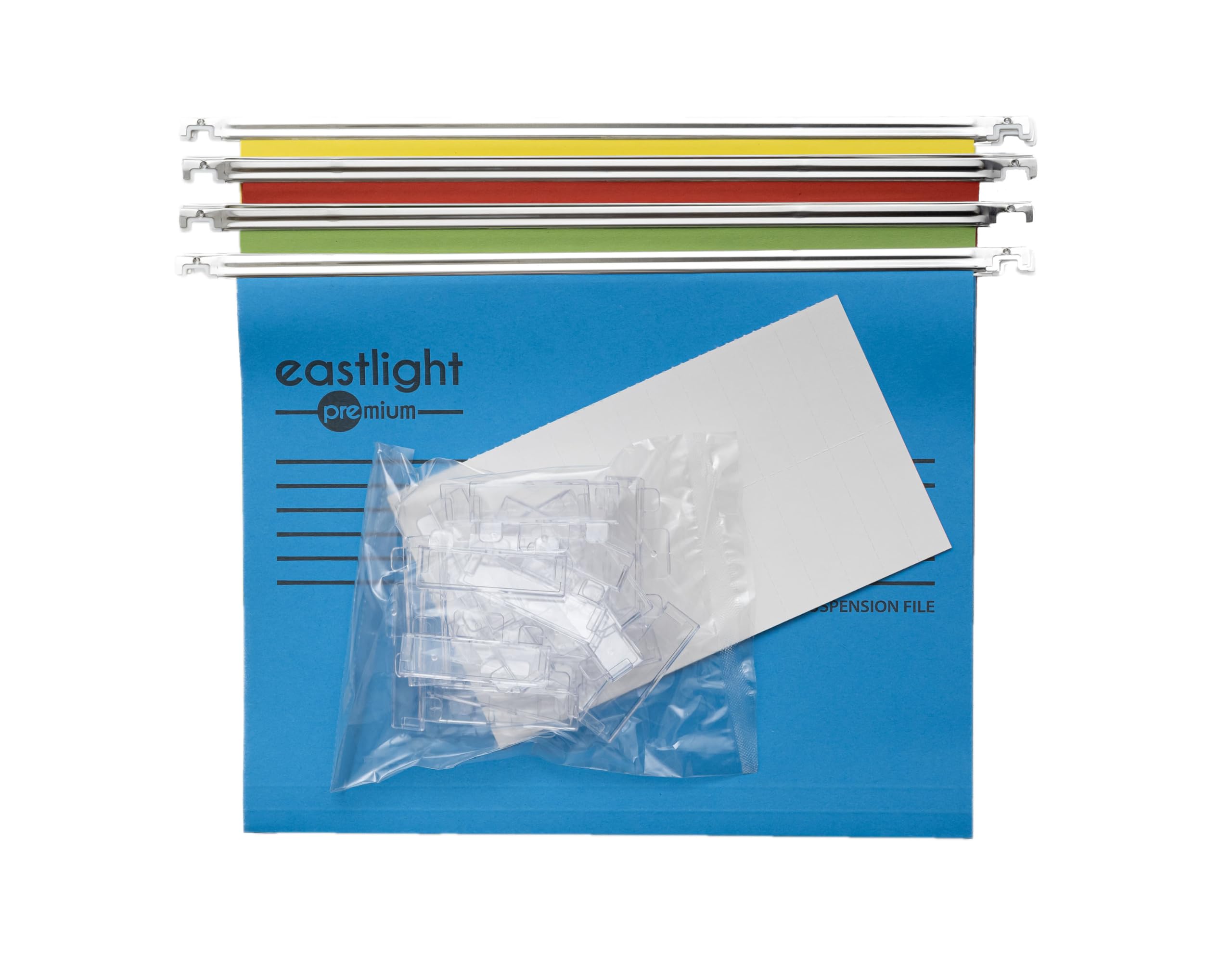 Eastlight Premium Filing Cabinet A4 Suspension Files [ Pack 25 ] with Tabs and Inserts 100% Recycled Manilla. Made in The UK, **Please Check Size Required **