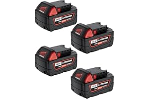 HOCHSTERN 4Pack 6.0Ah Replacement for Milwaukee M-18 Battery Compatible with Milwaukee 18V Lithium Battery 48-11-1862 48-11-1852 48-11-1882 Cordless Tools