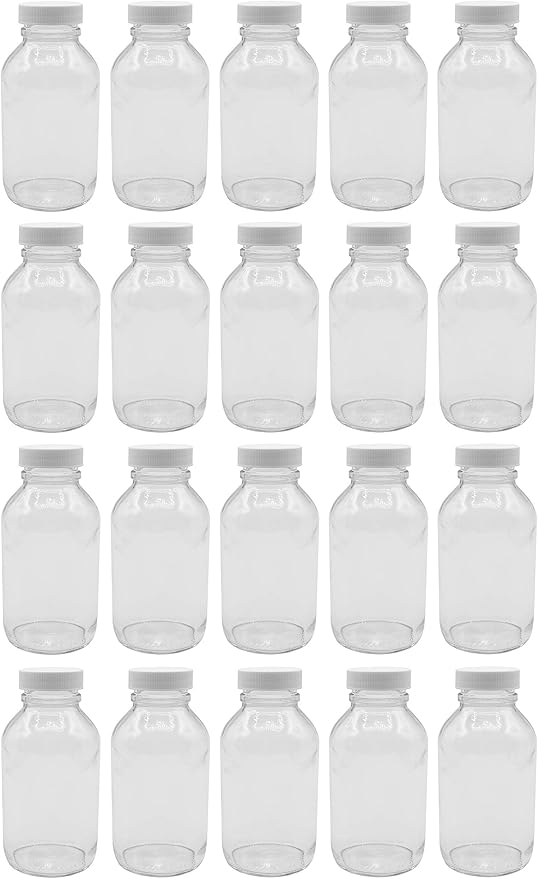 IBR Laborflaschen 250ml, 20 Stück Weithals Apothekergläser inklusiv