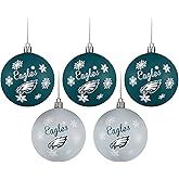 FOCO Dallas Cowboys NFL 5 Pack Shatterproof Ball Ornament Set
