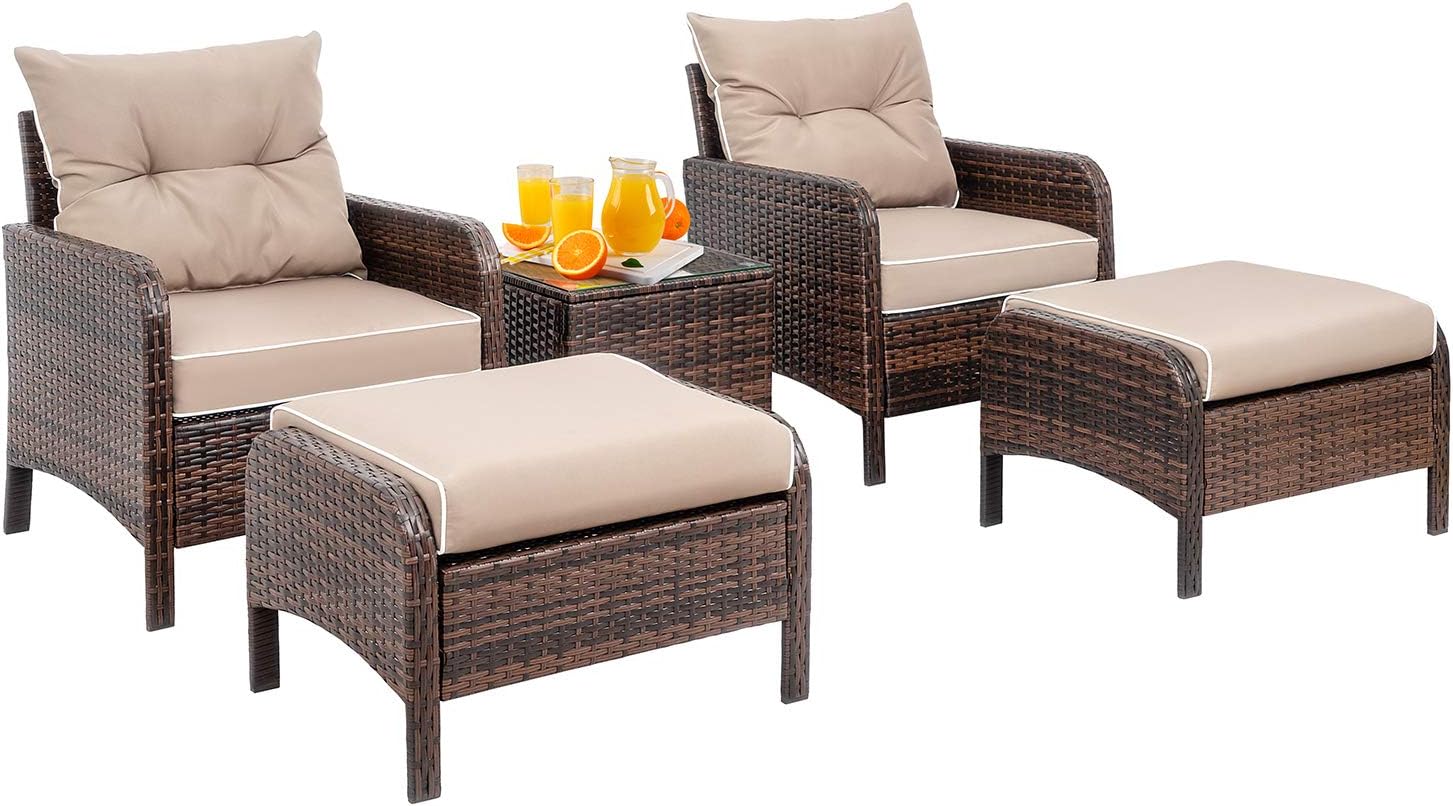 Shintenchi TK5, patio-conversation-sets, With Arm, Khaki : Garden & Outdoor