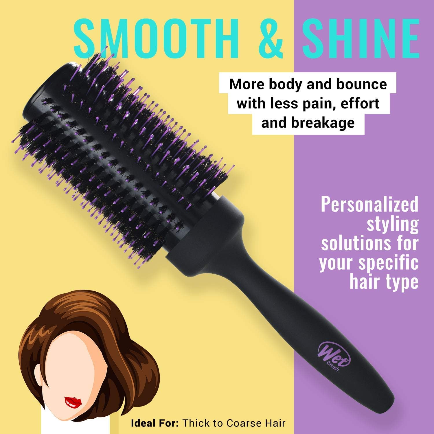 Wet Brush, Volumizing Round ThickCourse By For Unisex, Dickes Haar, Thick Hair - Image 5