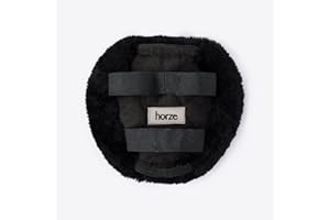 HORZE Narvik Faux-Fur Breastplate Pad - Black - One Size