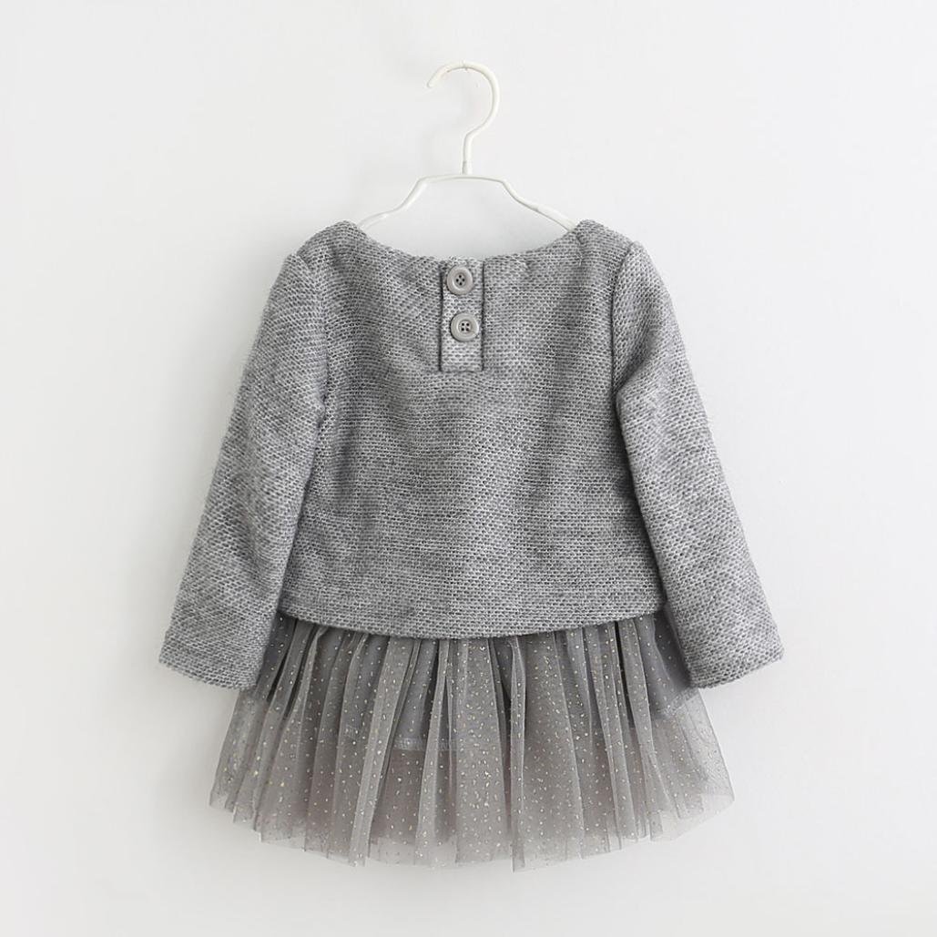 Robes Bebe Puericulture Day8 Robe Fille Mode Vetement Bebe Fille Hiver Robe De Soiree Fille Robe Princesse Fille Manche Longue Pull Fille Printemps Pas Cher Enfant Fille Tutu Robes Bebe Fille