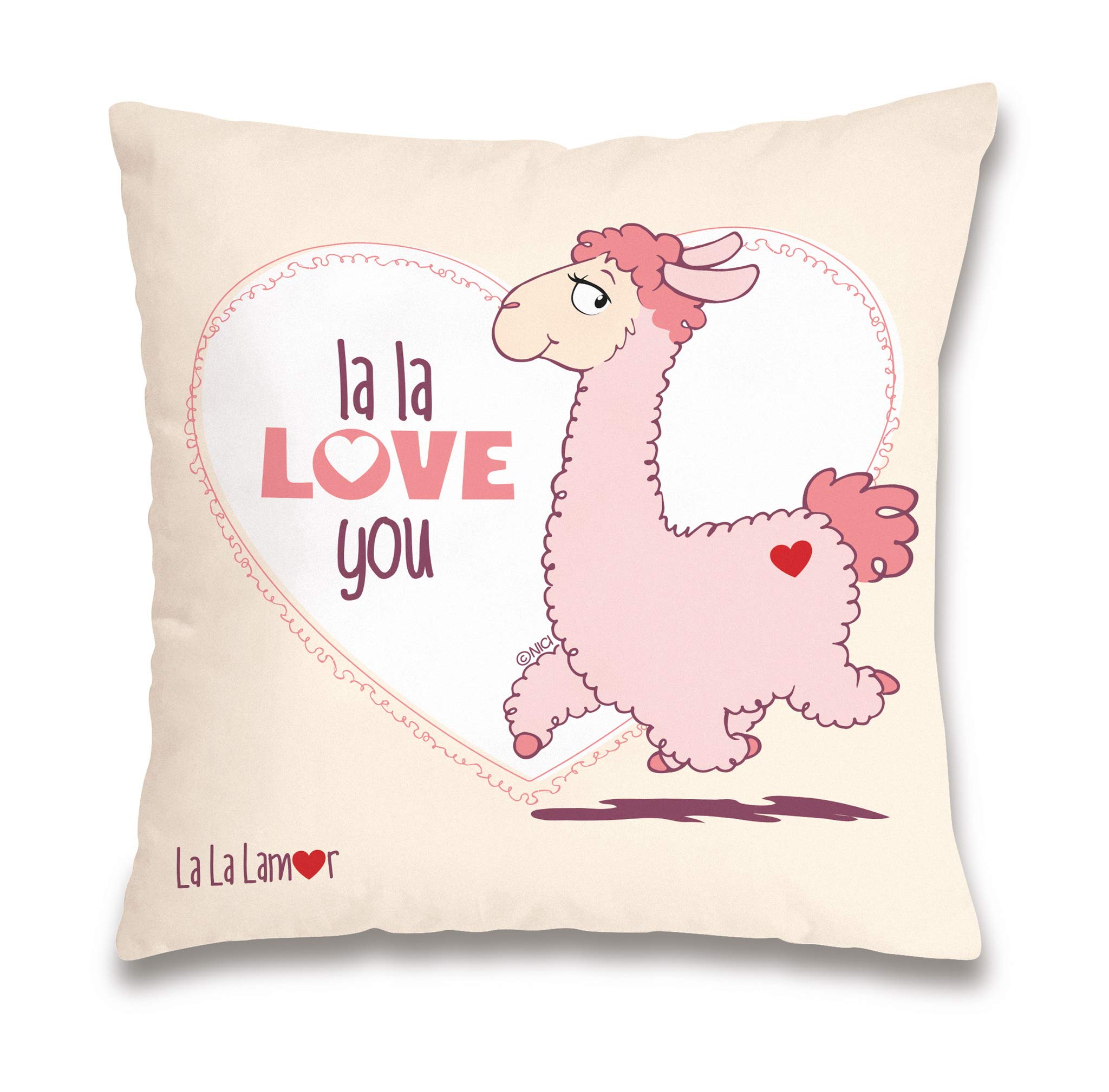 Nici La-la- Blade Love Flame Cushion, Beige (42715)