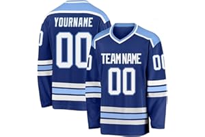 WangXLDD Custom Ice Hockey Jersey for Adults Personalized Hockey Practice Uniforms Long Sleeves Sport T Shirt