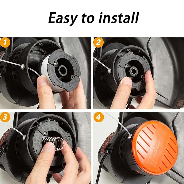 A ANLEOLIFE 18 PACK AF-100 WEED EATER LINE SPOOL FOR BLACK+DECKER STRING TRIMMERS, 30FT 0.065″ AUTO-FEED REPLACEMENT SPOOLS(15 SPOOLS+ 3 CAPS+ 3 SPRINGS)