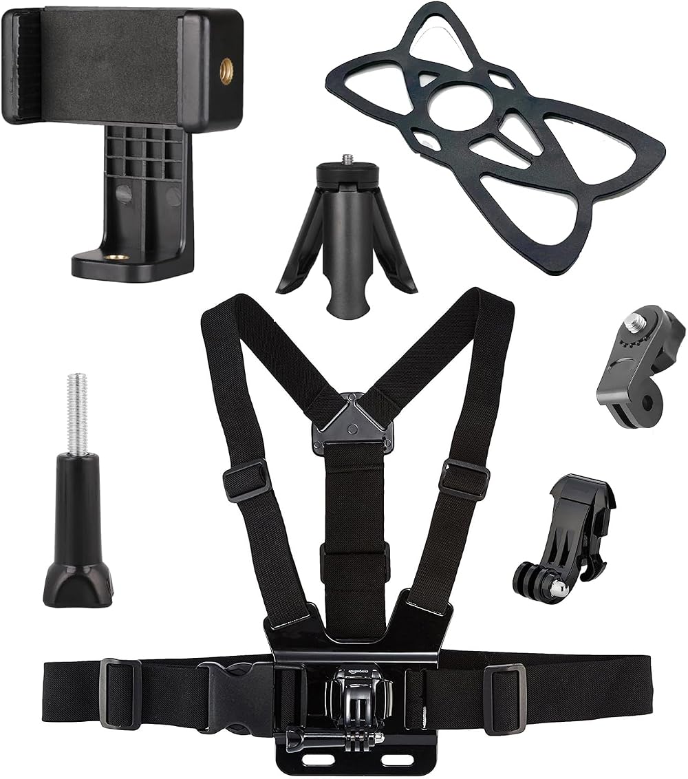 Kasin Tech Chest Mount Harness for GoPro Insta360 Phones Adjustable Elastic