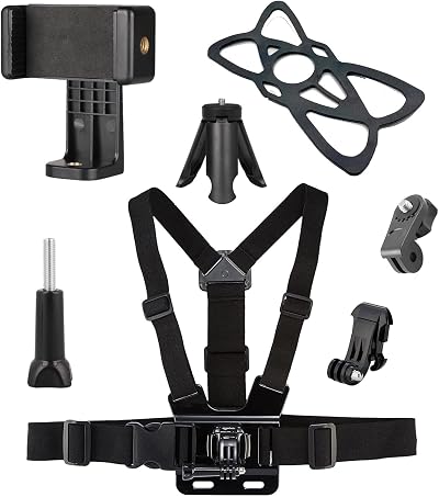Kasin Tech Chest Mount Harness for GoPro Insta360 Phones Adjustable Elastic