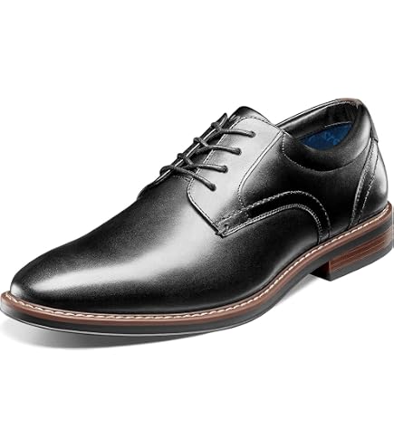 Amazon.com | Nunn Bush Nelson Wing Tip Dress Casual Oxford Black 7