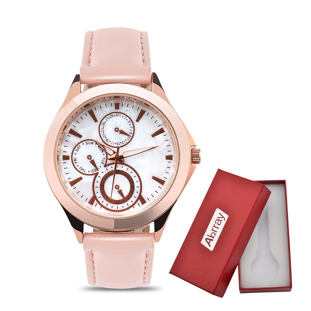 Abrray Women¡¯s Watches Mother-of-Pearl Dial with Rose Gold Case Sweet Romantic Design Quartz Watch with Packing Box