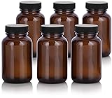JUVITUS Amber 4 oz Glass Packer Bottle with Black