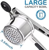 Sopito Stainless Steel Potato Ricer with 3 Discs & Silicone Handle view 4