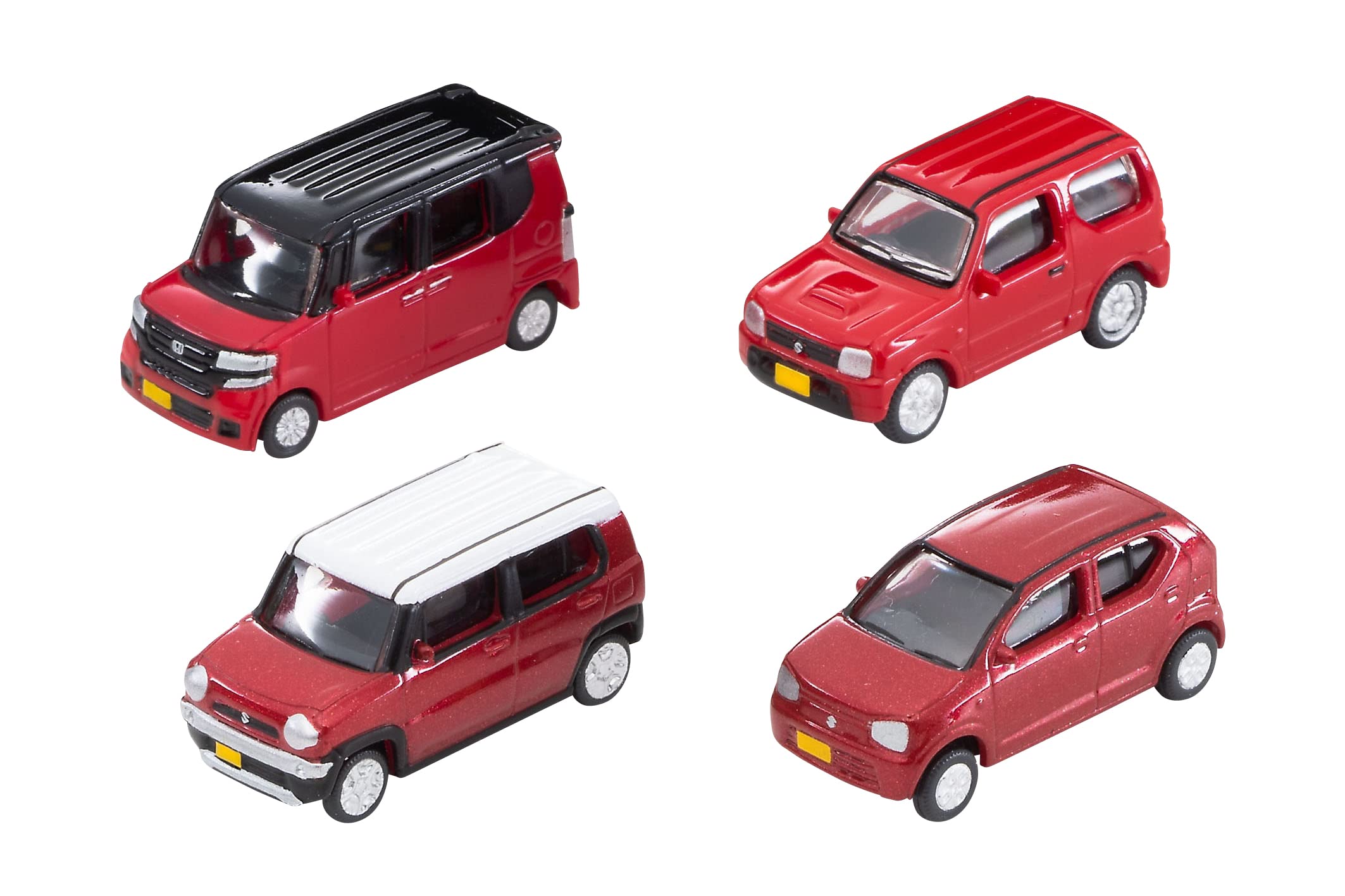 TomyTEC 323679 Car Collection, 4X Honda/Suzuki, Red