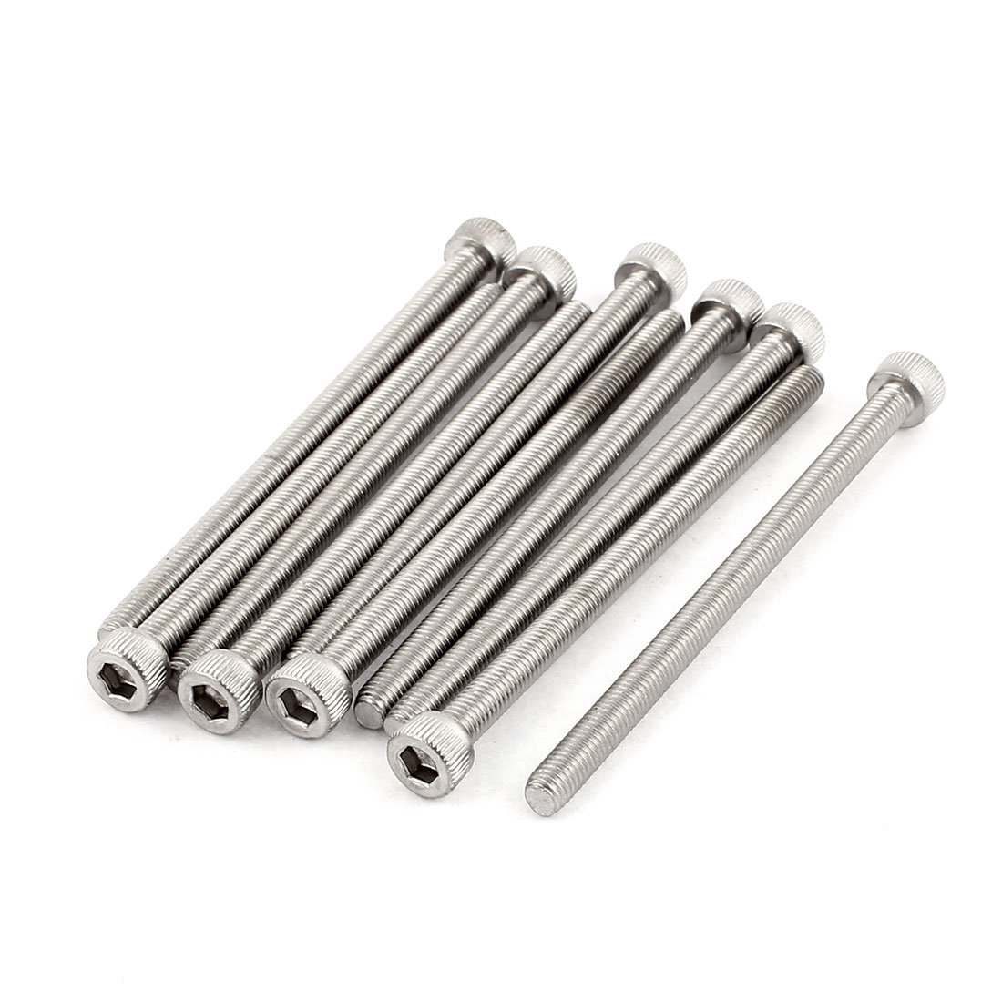 Sourcingmap M5x80mm Thread 304 Stainless Steel Hex Socket Head Cap Screw Bolt DIN912 10pcs