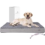 GOHOO PET Dog Bed Memory Foam for Orthopedic Joint Relief, Soft Plush Dog & Cat Beds, Pet Bed for Dog Crates , Removable Mach